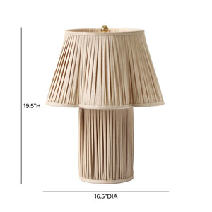 TOV Furniture Corrine Table Lamp - Elegant Grandmillennial Design with Handmade Quality for Cozy Living Spaces Beige TOV-G18627