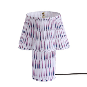 Corrine Purple and White Streaked Cotton Table Lamp TOV-G18628 TOV Furniture