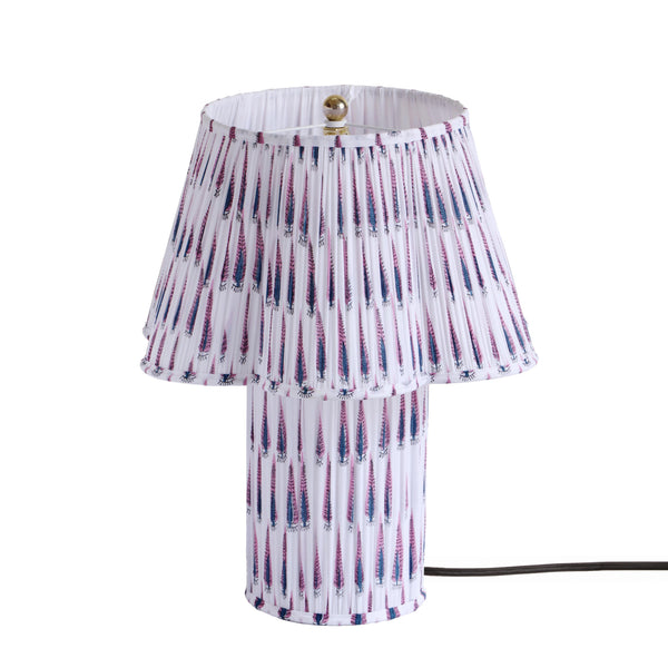 Corrine Purple and White Streaked Cotton Table Lamp TOV-G18628 TOV Furniture