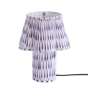 TOV Furniture Corrine Table Lamp - Elegant Grandmillennial Design with Handmade Quality for Cozy Living Spaces Purple/White TOV-G18628
