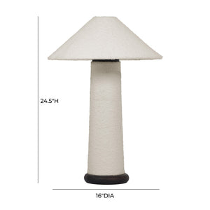 TOV Furniture Faith Cream Boucle Table Lamp – Mid-Century Modern Accent Light for Cozy Home Décor & Ambiance TOV-G18632