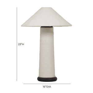 TOV Furniture Faith Cream Boucle Table Lamp – Mid-Century Modern Accent Light for Cozy Home Décor & Ambiance TOV-G18632