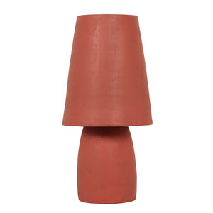 TOV Furniture Porcini Terracotta Table Lamp - Artisanal Mushroom Design for Warm, Inviting Home Illumination Red TOV-G18636