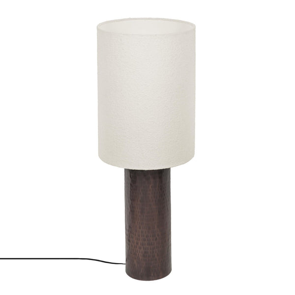TOV Furniture Grava Boucle & Hammered Bronze Floor Lamp - Handcrafted Modern Lighting for Stylish Interiors TOV-G18638