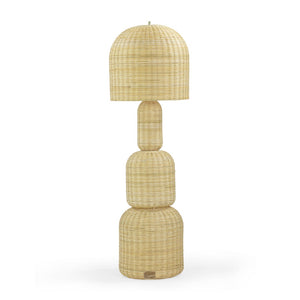 TOV Furniture Kootu Handwoven Natural Rattan Floor Lamp – Unique Sculptural Design for Cozy and Stylish Spaces TOV-G18639