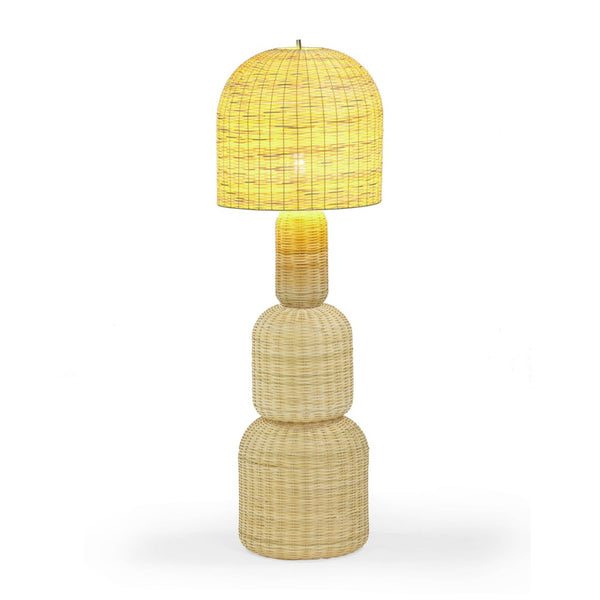 TOV Furniture Kootu Handwoven Natural Rattan Floor Lamp – Unique Sculptural Design for Cozy and Stylish Spaces TOV-G18639