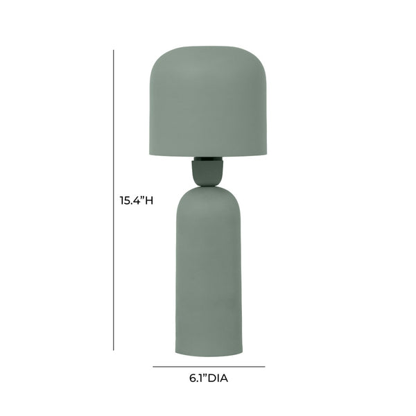 TOV Furniture Shroom Metal Table Lamp - Modern Whimsical Design for Cozy Reading Nooks and Stylish Spaces Green TOV-G18641