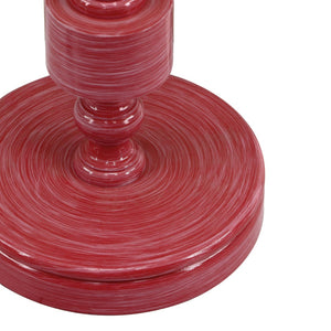 TOV Furniture Peggy Pink Spotted Floor Lamp – Modern Glossy Design with Natural Fiber Shade for Cozy Spaces TOV-G18676