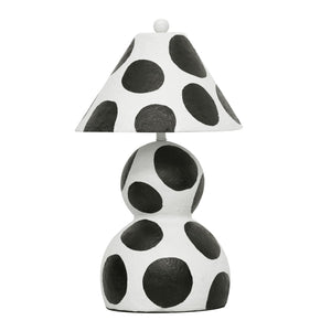 Lerici Black and White Papier Mache Table Lamp TOV-G18684 TOV Furniture