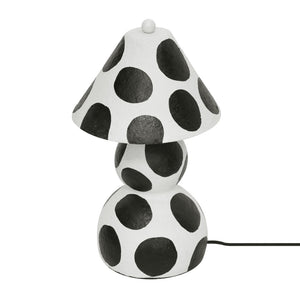 TOV Furniture Lerici Bold Black and White Papier Mache Table Lamp - Whimsical Design for Modern Home Decor TOV-G18684