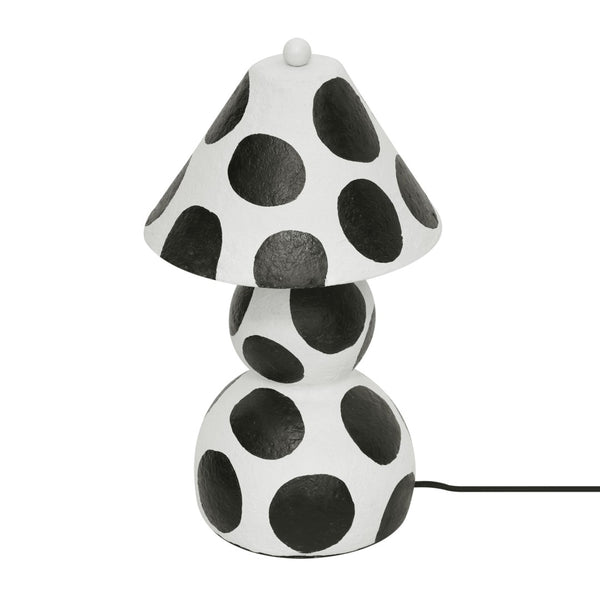 TOV Furniture Lerici Bold Black and White Papier Mache Table Lamp - Whimsical Design for Modern Home Decor TOV-G18684