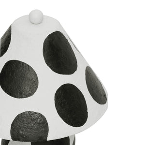 TOV Furniture Lerici Bold Black and White Papier Mache Table Lamp - Whimsical Design for Modern Home Decor TOV-G18684