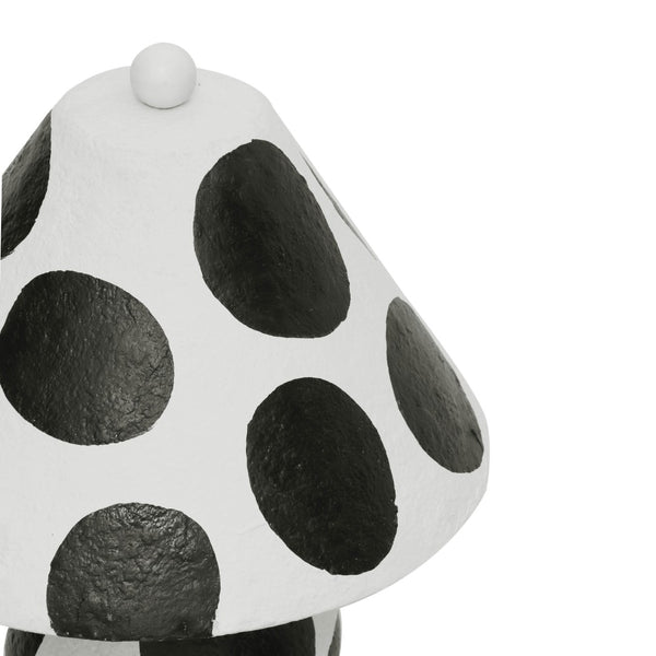 TOV Furniture Lerici Bold Black and White Papier Mache Table Lamp - Whimsical Design for Modern Home Decor TOV-G18684