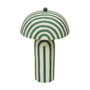 TOV Furniture Maiori Striped Papier Mache Table Lamp - Handcrafted Charm for a Playful, Sophisticated Accent Green Stripes TOV-G18685