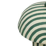 Maiori Dark Green Striped Papier Mache Table Lamp TOV-G18685 TOV Furniture