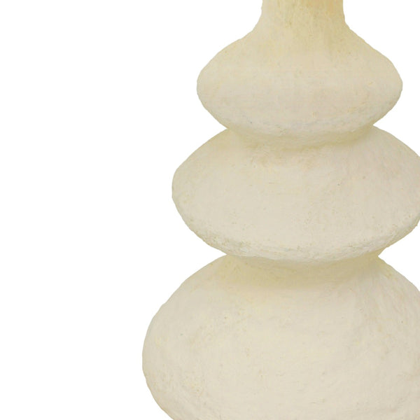 TOV Furniture Cream Cotton Mache Table Lamp - Handmade Eco-Friendly Design with Warm Glow for Any Décor Style TOV-G18756
