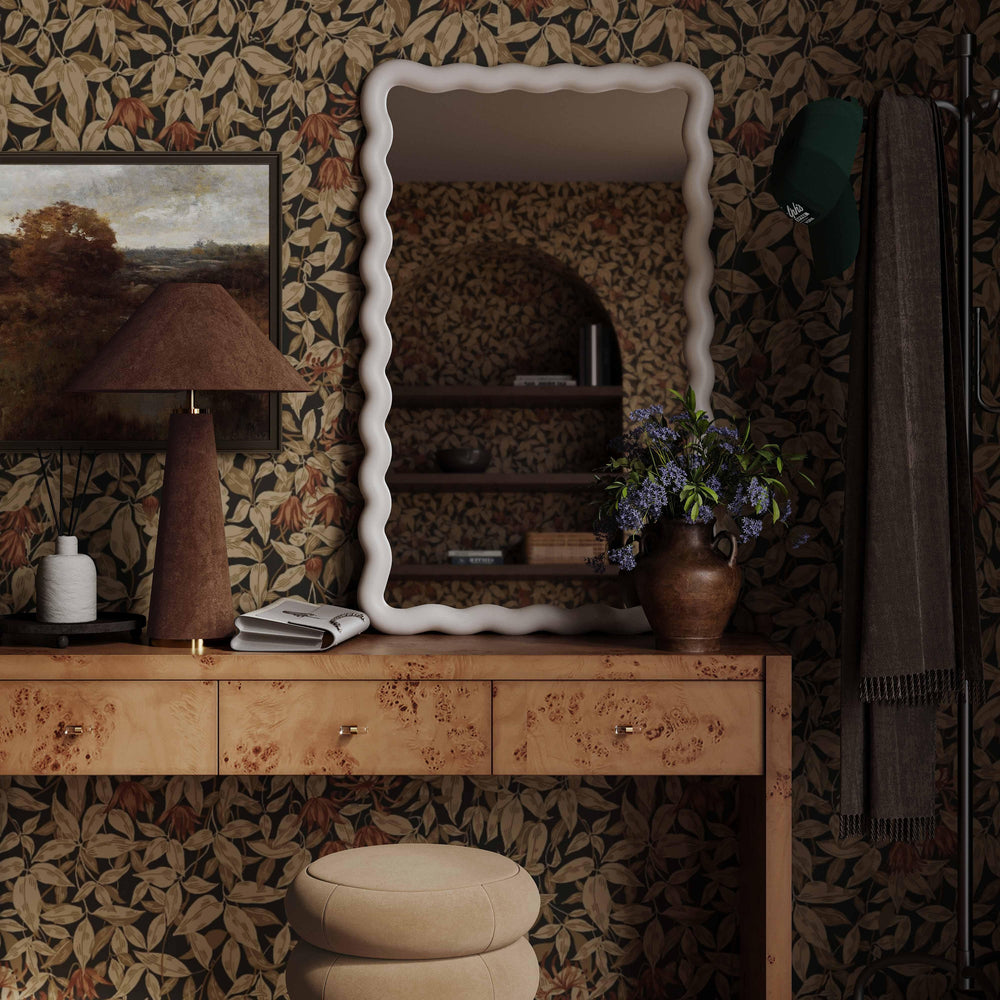 Tov Furniture Graham Velvet Floor Lamp - Luxurious Soft-pile Design With Elegant Brass Trim For Stylish Spaces Chocolate Brown Hips,Iron,Velvet Tov-g18786