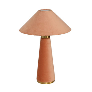 TOV Furniture Graham Velvet Table Lamp - Luxurious Design with Brass Trim for Elegant Home Décor and Cozy Lighting Terracotta TOV-G18788