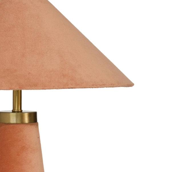 TOV Furniture Graham Velvet Table Lamp - Luxurious Design with Brass Trim for Elegant Home Décor and Cozy Lighting Terracotta TOV-G18788