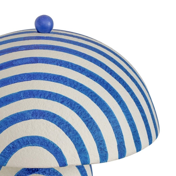TOV Furniture Maiori Striped Papier Mache Table Lamp - Handcrafted Charm for a Playful, Sophisticated Accent Blue Stripes TOV-G18792
