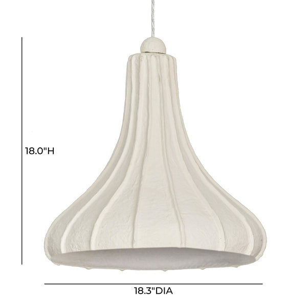 TOV Furniture Looma Handcrafted Cotton Mache Pendant Lamp – Eco-Friendly, Sculptural Design for Warm Ambiance TOV-G18803