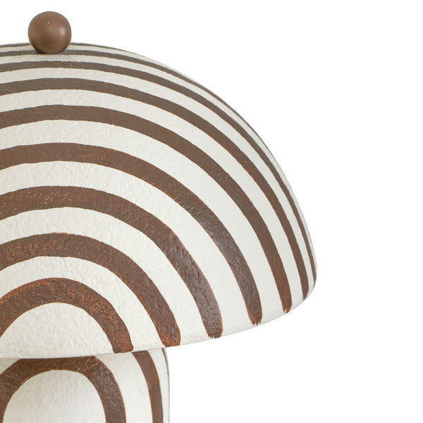 TOV Furniture Maiori Striped Papier Mache Table Lamp - Handcrafted Charm for a Playful, Sophisticated Accent Brown Stripes TOV-G18809