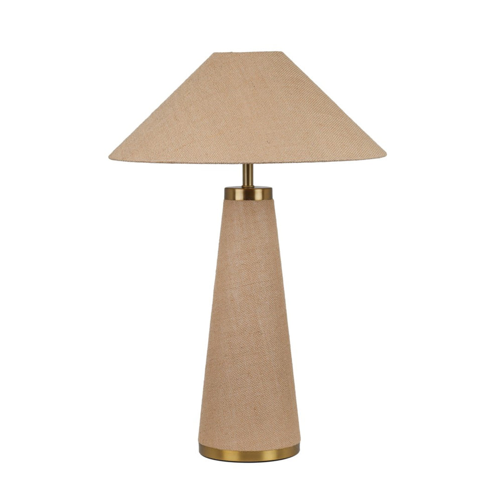 TOV Furniture Graham Natural Jute Table Lamp - Elegant Organic Lighting with Brass Accents for Modern & Rustic Decor TOV-G18810