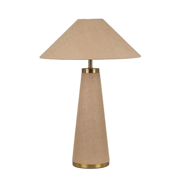 TOV Furniture Graham Natural Jute Table Lamp - Elegant Organic Lighting with Brass Accents for Modern & Rustic Decor TOV-G18810