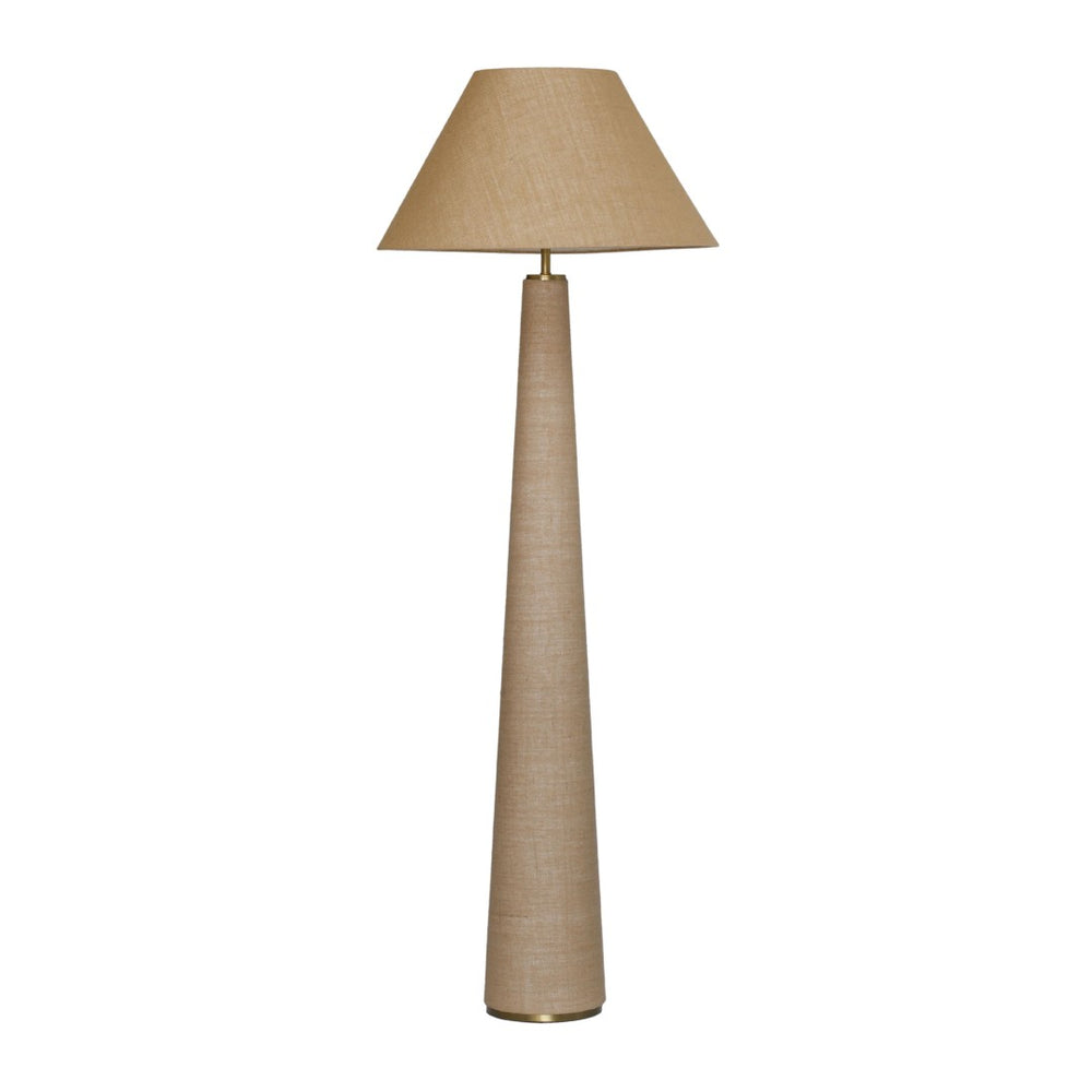 TOV Furniture Graham Natural Jute Floor Lamp - Elegant Tapered Design with Brass Accents for Any Room Style TOV-G18811