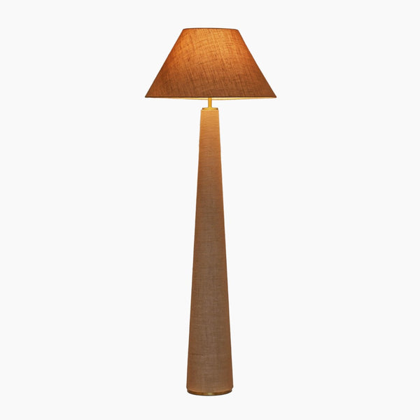 TOV Furniture Graham Natural Jute Floor Lamp - Elegant Tapered Design with Brass Accents for Any Room Style TOV-G18811