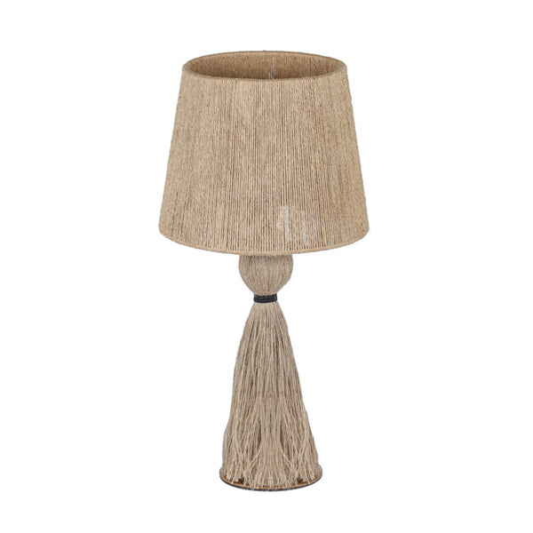TOV Furniture Samba Natural Jute Table Lamp - Handcrafted Boho Design with Soft Glow for Bedside or Accent Decor TOV-G18857
