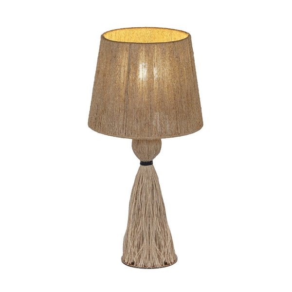 TOV Furniture Samba Natural Jute Table Lamp - Handcrafted Boho Design with Soft Glow for Bedside or Accent Decor TOV-G18857