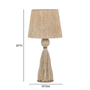 TOV Furniture Samba Natural Jute Table Lamp - Handcrafted Boho Design with Soft Glow for Bedside or Accent Decor TOV-G18857