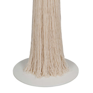 TOV Furniture Samba White Cotton Floor Lamp - Boho-Chic Design for Modern Interiors, Sculptural Light & Style TOV-G18858