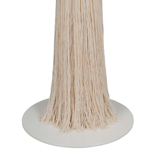 TOV Furniture Samba White Cotton Floor Lamp - Boho-Chic Design for Modern Interiors, Sculptural Light & Style TOV-G18858