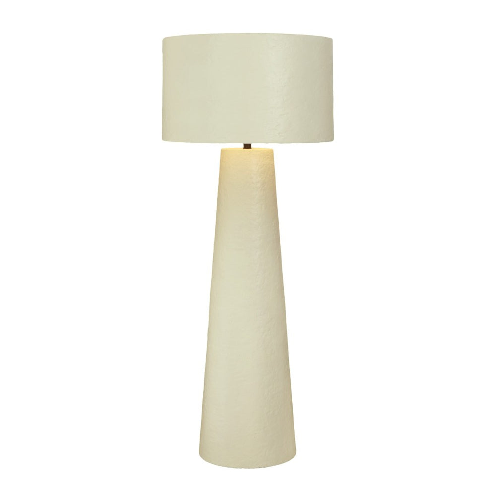 TOV Furniture Yala Cream Papier Mache Floor Lamp – Artisanal Light Fixture for Cozy Ambiance & Stylish Decor TOV-G18943