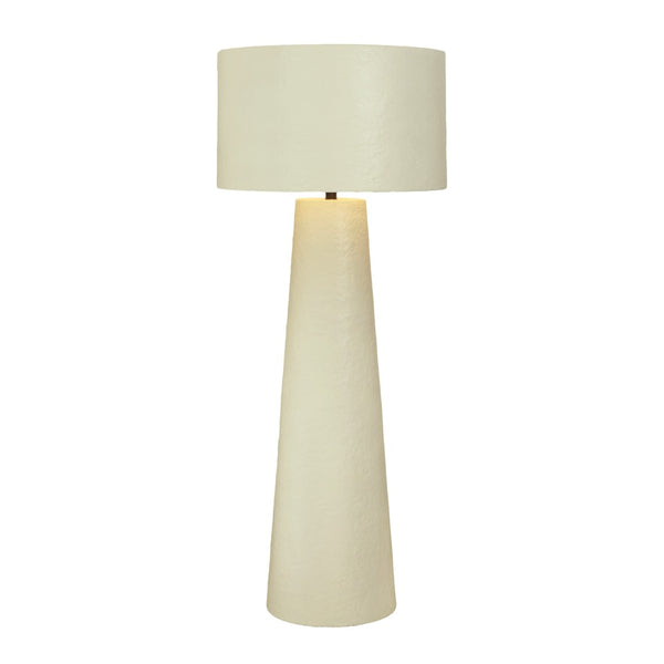 TOV Furniture Yala Cream Papier Mache Floor Lamp – Artisanal Light Fixture for Cozy Ambiance & Stylish Decor TOV-G18943