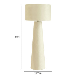 TOV Furniture Yala Cream Papier Mache Floor Lamp – Artisanal Light Fixture for Cozy Ambiance & Stylish Decor TOV-G18943