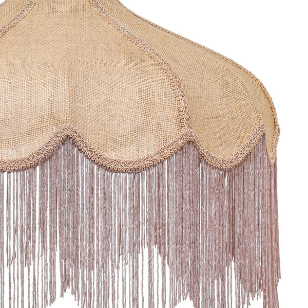 TOV Furniture Buchanan Jute Pendant Light - Vintage-Inspired Fringed Scalloped Design for Cozy Home Spaces TOV-G19001