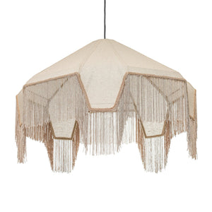 TOV Furniture Buchanan Fabric Fringed Pendant Light – Retro-Inspired Charm with Adjustable Height for Cozy Spaces TOV-G19002