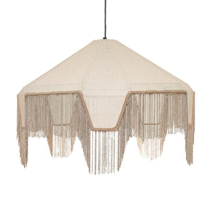 TOV Furniture Buchanan Fabric Fringed Pendant Light – Retro-Inspired Charm with Adjustable Height for Cozy Spaces TOV-G19002