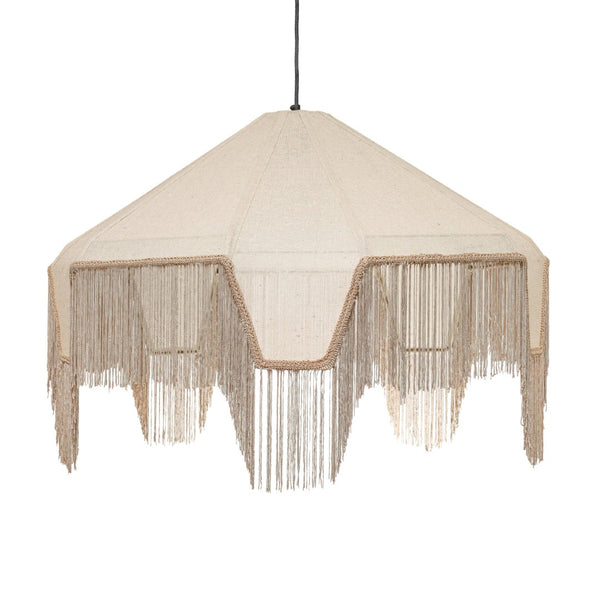 TOV Furniture Buchanan Fabric Fringed Pendant Light – Retro-Inspired Charm with Adjustable Height for Cozy Spaces TOV-G19002