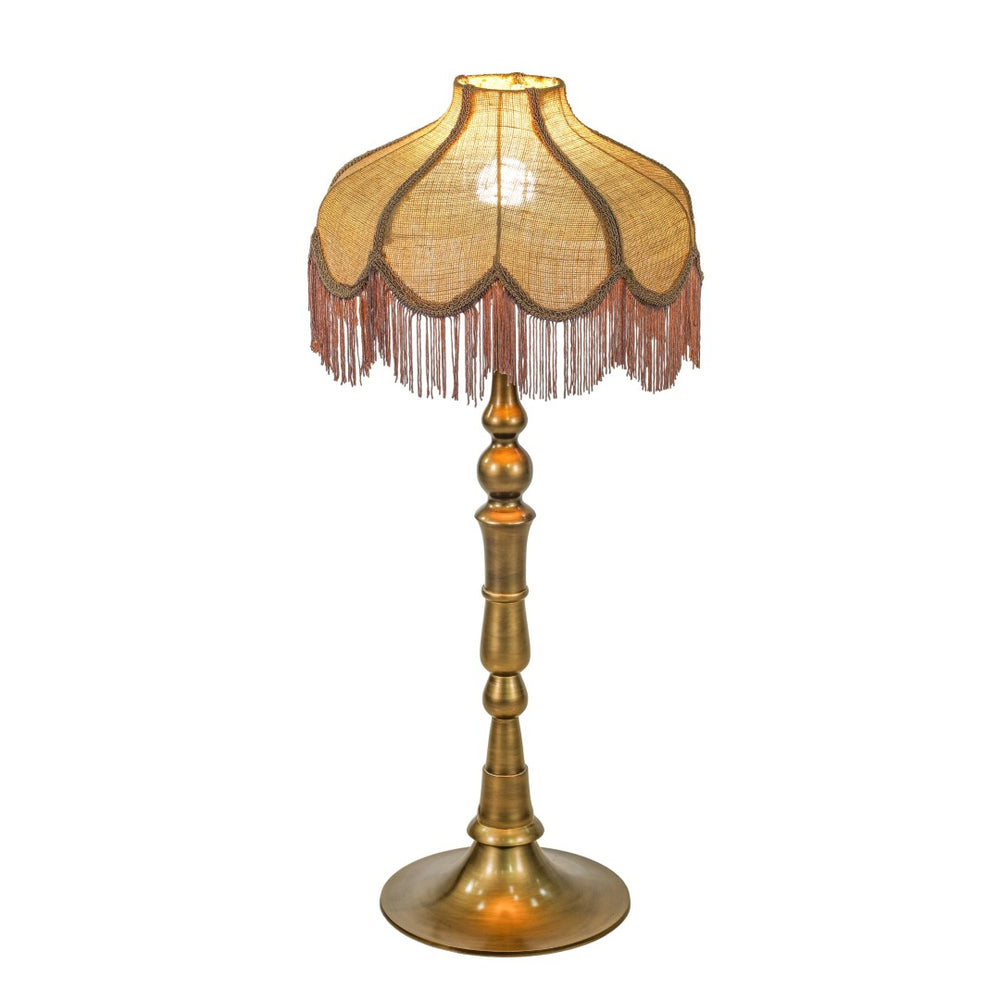 TOV Furniture Buchanan Jute-Fringed Table Lamp – Vintage-Modern Design, Perfect for Living Spaces & Entryways TOV-G19004