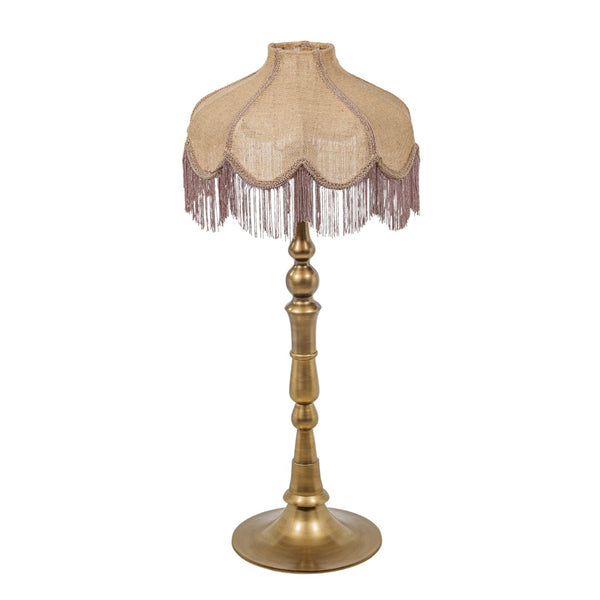 TOV Furniture Buchanan Jute-Fringed Table Lamp – Vintage-Modern Design, Perfect for Living Spaces & Entryways TOV-G19004