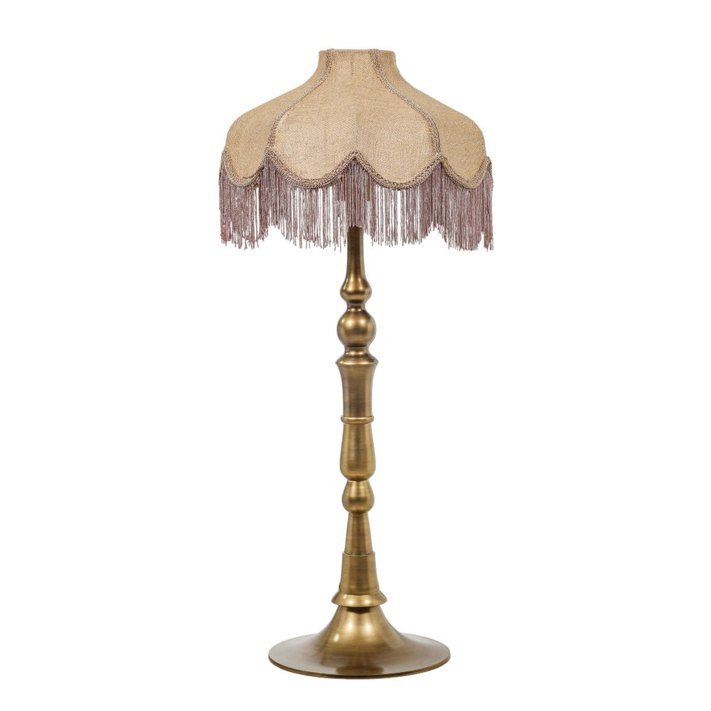 TOV Furniture Buchanan Jute-Fringed Table Lamp – Vintage-Modern Design, Perfect for Living Spaces & Entryways TOV-G19004
