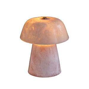 TOV Furniture Pouty Pink Resin Table Lamp - Hand-Poured, Unique Swirls, Modern Accent for Home or Office Decor TOV-G19005