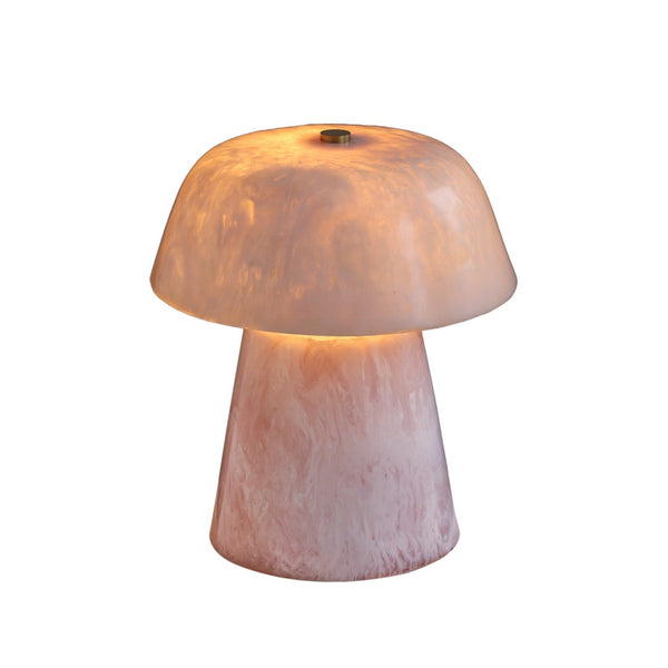 TOV Furniture Pouty Pink Resin Table Lamp - Hand-Poured, Unique Swirls, Modern Accent for Home or Office Decor TOV-G19005