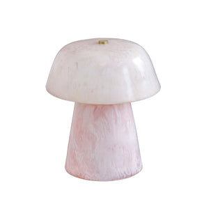 TOV Furniture Pouty Pink Resin Table Lamp - Hand-Poured, Unique Swirls, Modern Accent for Home or Office Decor TOV-G19005
