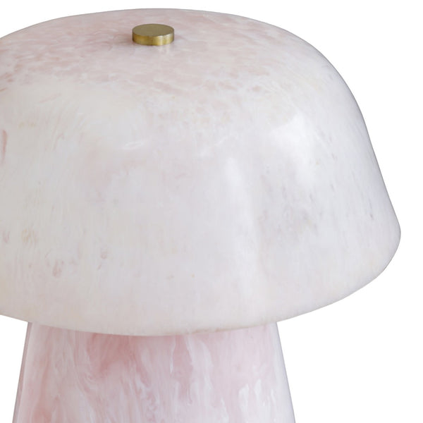 TOV Furniture Pouty Pink Resin Table Lamp - Hand-Poured, Unique Swirls, Modern Accent for Home or Office Decor TOV-G19005