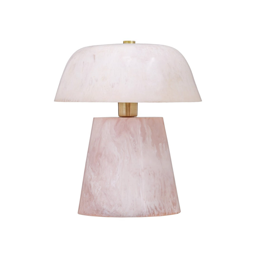 TOV Furniture Pouty Pink Resin Table Lamp - Hand-Poured, Unique Swirls, Modern Accent for Home or Office Decor TOV-G19005